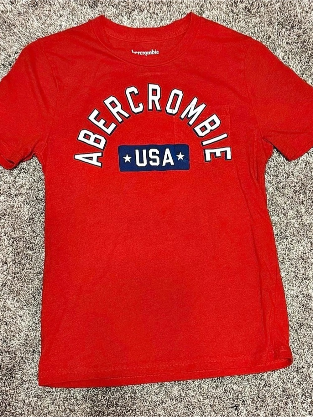 Abercrombie & Fitch USA Graphic Tee in Red
